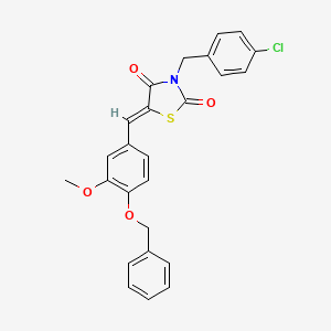 (5Z)-5-[4-(benzyloxy)-3-methoxybenzylidene]-3-(4-chlorobenzyl)-1,3-thiazolidine-2,4-dione