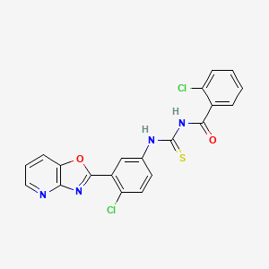 2-chloro-N-{[4-chloro-3-([1,3]oxazolo[4,5-b]pyridin-2-yl)phenyl]carbamothioyl}benzamide