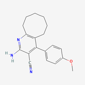 2-Amino-4-(4-methoxyphenyl)-5,6,7,8,9,10-hexahydrocycloocta[b]pyridine-3-carbonitrile