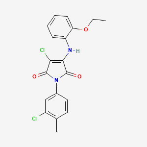 3-chloro-1-(3-chloro-4-methylphenyl)-4-[(2-ethoxyphenyl)amino]-1H-pyrrole-2,5-dione