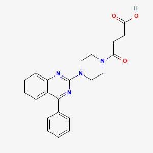 molecular formula C22H22N4O3 B11648336 4-Oxo-4-[4-(4-phenylquinazolin-2-yl)piperazin-1-yl]butanoic acid 