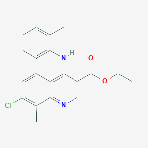 Ethyl 7-chloro-8-methyl-4-[(2-methylphenyl)amino]quinoline-3-carboxylate