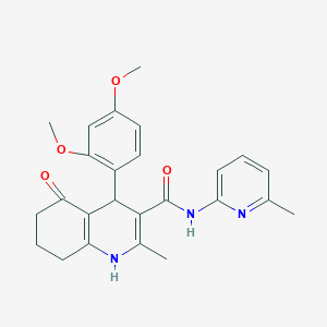 4-(2,4-Dimethoxyphenyl)-2-methyl-N-(6-methylpyridin-2-yl)-5-oxo-1,4,5,6,7,8-hexahydroquinoline-3-carboxamide