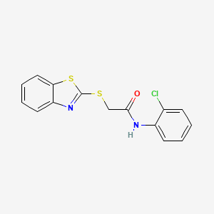 2-(1,3-benzothiazol-2-ylsulfanyl)-N-(2-chlorophenyl)acetamide