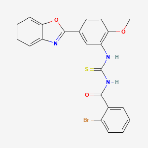 N-{[5-(1,3-benzoxazol-2-yl)-2-methoxyphenyl]carbamothioyl}-2-bromobenzamide