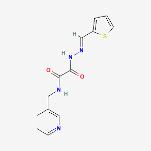 2-oxo-N-(pyridin-3-ylmethyl)-2-[(2E)-2-(thiophen-2-ylmethylidene)hydrazinyl]acetamide