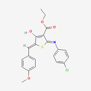 ethyl (5Z)-2-[(4-chlorophenyl)amino]-5-(4-methoxybenzylidene)-4-oxo-4,5-dihydrothiophene-3-carboxylate