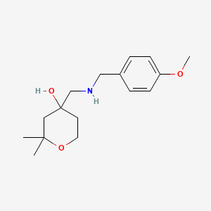 4-({[(4-Methoxyphenyl)methyl]amino}methyl)-2,2-dimethyloxan-4-OL