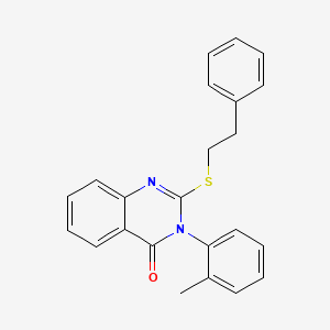 molecular formula C23H20N2OS B11648448 3-(2-methylphenyl)-2-[(2-phenylethyl)sulfanyl]quinazolin-4(3H)-one 