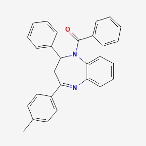 1-benzoyl-4-(4-methylphenyl)-2-phenyl-2,3-dihydro-1H-1,5-benzodiazepine