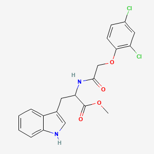 molecular formula C20H18Cl2N2O4 B11648464 methyl N-[(2,4-dichlorophenoxy)acetyl]tryptophanate 