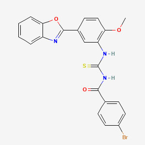 molecular formula C22H16BrN3O3S B11648476 N-{[5-(1,3-benzoxazol-2-yl)-2-methoxyphenyl]carbamothioyl}-4-bromobenzamide 