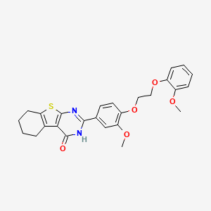 2-{3-methoxy-4-[2-(2-methoxyphenoxy)ethoxy]phenyl}-5,6,7,8-tetrahydro[1]benzothieno[2,3-d]pyrimidin-4(3H)-one