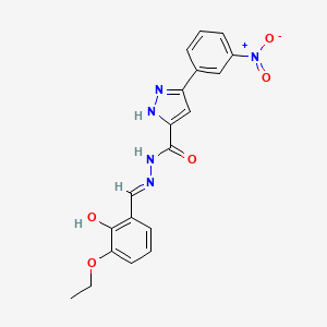 N'-(3-Ethoxy-2-hydroxybenzylidene)-3-(3-nitrophenyl)-1H-pyrazole-5-carbohydrazide