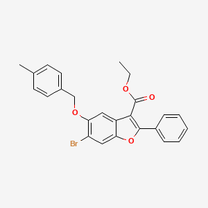 Ethyl 6-bromo-5-[(4-methylphenyl)methoxy]-2-phenyl-1-benzofuran-3-carboxylate