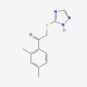 molecular formula C12H13N3OS B11648545 1-(2,4-Dimethyl-phenyl)-2-(4H-[1,2,4]triazol-3-ylsulfanyl)-ethanone 