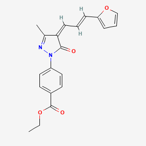 ethyl 4-{4-[3-(2-furyl)-2-propenylidene]-3-methyl-5-oxo-4,5-dihydro-1H-pyrazol-1-yl}benzoate