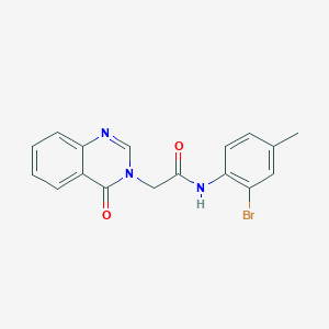 molecular formula C17H14BrN3O2 B11648596 N-(2-bromo-4-methylphenyl)-2-(4-oxoquinazolin-3(4H)-yl)acetamide 