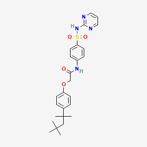 N-[4-(pyrimidin-2-ylsulfamoyl)phenyl]-2-[4-(2,4,4-trimethylpentan-2-yl)phenoxy]acetamide