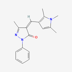 (4Z)-5-methyl-2-phenyl-4-[(1,2,5-trimethyl-1H-pyrrol-3-yl)methylidene]-2,4-dihydro-3H-pyrazol-3-one