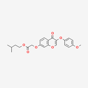 3-methylbutyl {[3-(4-methoxyphenoxy)-4-oxo-4H-chromen-7-yl]oxy}acetate