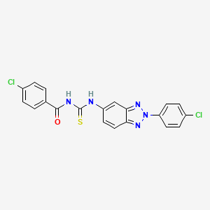 4-chloro-N-{[2-(4-chlorophenyl)-2H-benzotriazol-5-yl]carbamothioyl}benzamide