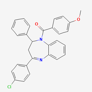 [4-(4-chlorophenyl)-2-phenyl-2,3-dihydro-1H-1,5-benzodiazepin-1-yl](4-methoxyphenyl)methanone