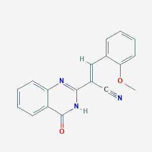 (2E)-3-(2-methoxyphenyl)-2-(4-oxo-3,4-dihydroquinazolin-2-yl)prop-2-enenitrile