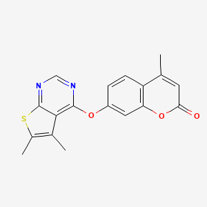 7-(5,6-Dimethyl-thieno[2,3-d]pyrimidin-4-yloxy)-4-methyl-chromen-2-one