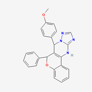 7-(4-methoxyphenyl)-6-phenyl-7,12-dihydro-6H-chromeno[4,3-d][1,2,4]triazolo[1,5-a]pyrimidine