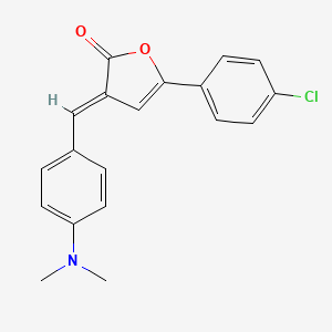 molecular formula C19H16ClNO2 B11648705 (3E)-5-(4-chlorophenyl)-3-[4-(dimethylamino)benzylidene]furan-2(3H)-one 