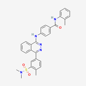 molecular formula C31H29N5O3S B11648723 4-({4-[3-(dimethylsulfamoyl)-4-methylphenyl]phthalazin-1-yl}amino)-N-(2-methylphenyl)benzamide 