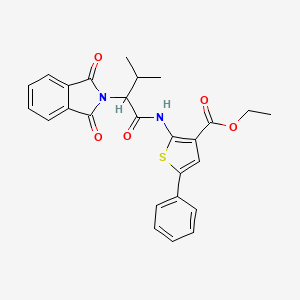 ethyl 2-{[2-(1,3-dioxo-1,3-dihydro-2H-isoindol-2-yl)-3-methylbutanoyl]amino}-5-phenylthiophene-3-carboxylate