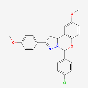 5-(4-Chlorophenyl)-9-methoxy-2-(4-methoxyphenyl)-1,10b-dihydropyrazolo[1,5-c][1,3]benzoxazine