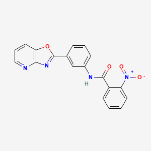 2-nitro-N-[3-([1,3]oxazolo[4,5-b]pyridin-2-yl)phenyl]benzamide