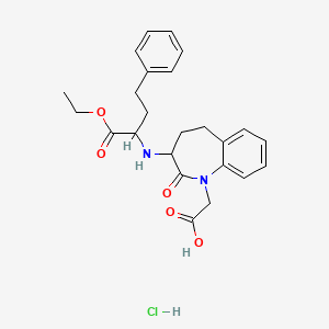 molecular formula C24H23D5N2O5.HCl B1164878 1H-1-苯并氮杂卓-1-乙酸，3-[[(1S)-1-(乙氧羰基)-3-苯基丙基]氨基]-2,3,4,5-四氢-2-氧代-，盐酸盐 (1:1)，(3S)-rel- 
