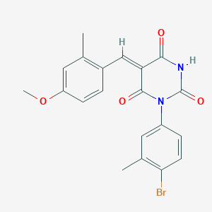 (5Z)-1-(4-bromo-3-methylphenyl)-5-[(4-methoxy-2-methylphenyl)methylidene]-1,3-diazinane-2,4,6-trione