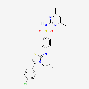 (Z)-4-((3-allyl-4-(4-chlorophenyl)thiazol-2(3H)-ylidene)amino)-N-(4,6-dimethylpyrimidin-2-yl)benzenesulfonamide