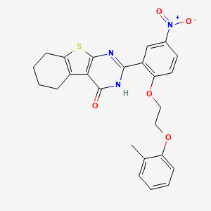 2-{2-[2-(2-methylphenoxy)ethoxy]-5-nitrophenyl}-5,6,7,8-tetrahydro[1]benzothieno[2,3-d]pyrimidin-4(3H)-one