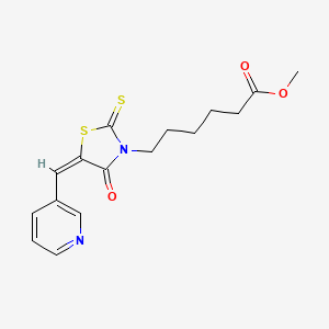 Methyl 6-[4-oxo-5-(3-pyridylmethylene)-2-thioxo-1,3-thiazolidin-3-yl]hexanoate