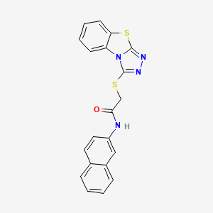 N-(naphthalen-2-yl)-2-([1,2,4]triazolo[3,4-b][1,3]benzothiazol-3-ylsulfanyl)acetamide