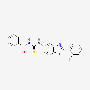 N-{[2-(2-fluorophenyl)-1,3-benzoxazol-5-yl]carbamothioyl}benzamide