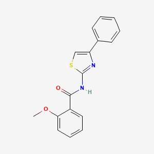 molecular formula C17H14N2O2S B11648947 2-methoxy-N-(4-phenyl-1,3-thiazol-2-yl)benzamide 