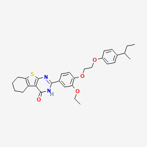 2-(4-{2-[4-(butan-2-yl)phenoxy]ethoxy}-3-ethoxyphenyl)-5,6,7,8-tetrahydro[1]benzothieno[2,3-d]pyrimidin-4(3H)-one