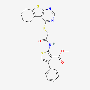 Methyl 4-phenyl-2-{[(5,6,7,8-tetrahydro[1]benzothieno[2,3-d]pyrimidin-4-ylsulfanyl)acetyl]amino}thiophene-3-carboxylate