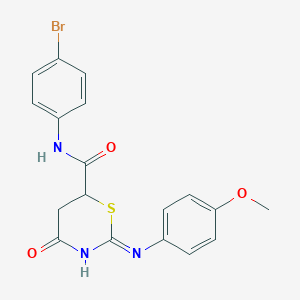 N-(4-bromophenyl)-2-[(4-methoxyphenyl)amino]-4-oxo-5,6-dihydro-4H-1,3-thiazine-6-carboxamide