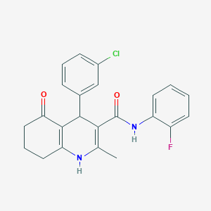 4-(3-chlorophenyl)-N-(2-fluorophenyl)-2-methyl-5-oxo-1,4,5,6,7,8-hexahydroquinoline-3-carboxamide