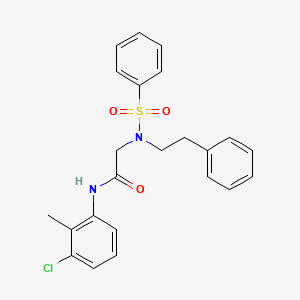 N-(3-Chloro-2-methylphenyl)-2-[N-(2-phenylethyl)benzenesulfonamido]acetamide