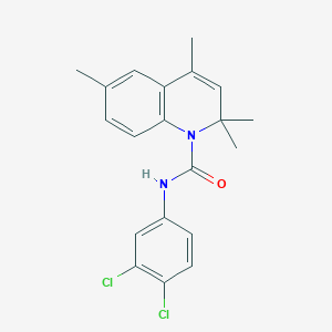 molecular formula C20H20Cl2N2O B11649059 N-(3,4-dichlorophenyl)-2,2,4,6-tetramethylquinoline-1(2H)-carboxamide 