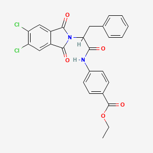 ethyl 4-{[2-(5,6-dichloro-1,3-dioxo-1,3-dihydro-2H-isoindol-2-yl)-3-phenylpropanoyl]amino}benzoate